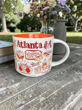 Atlanta Starbucks Coffee Mug Cup 14 oz Travel Souvenir Collectible Preowned Good